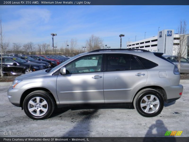 Millenium Silver Metallic / Light Gray 2008 Lexus RX 350 AWD