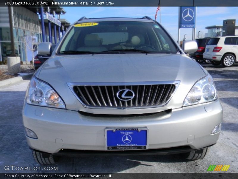 Millenium Silver Metallic / Light Gray 2008 Lexus RX 350 AWD