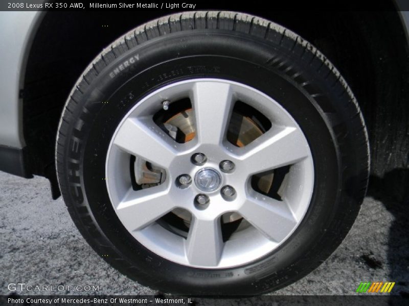 Millenium Silver Metallic / Light Gray 2008 Lexus RX 350 AWD