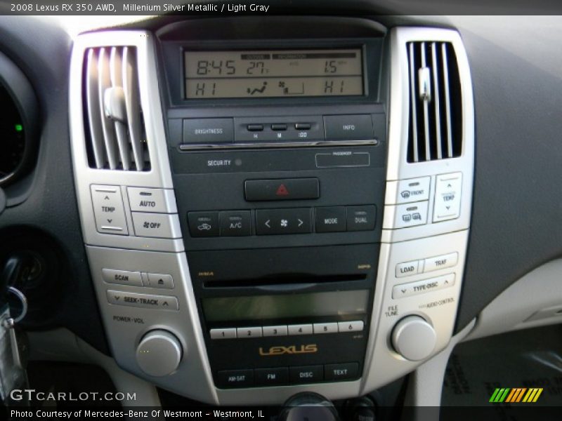Millenium Silver Metallic / Light Gray 2008 Lexus RX 350 AWD