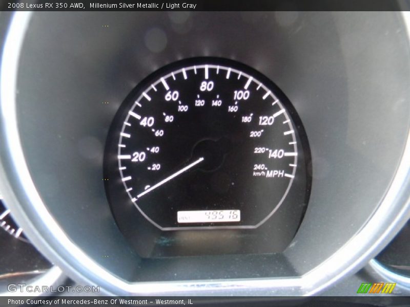 Millenium Silver Metallic / Light Gray 2008 Lexus RX 350 AWD
