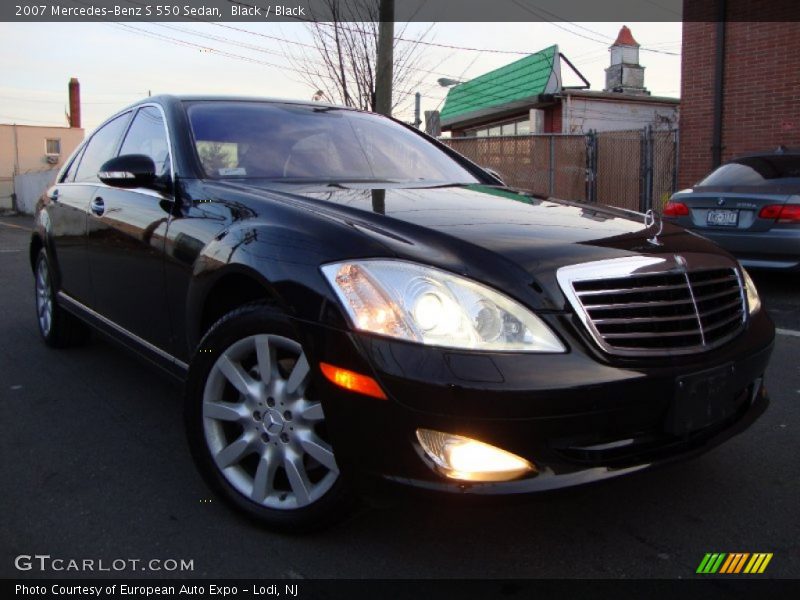 Black / Black 2007 Mercedes-Benz S 550 Sedan