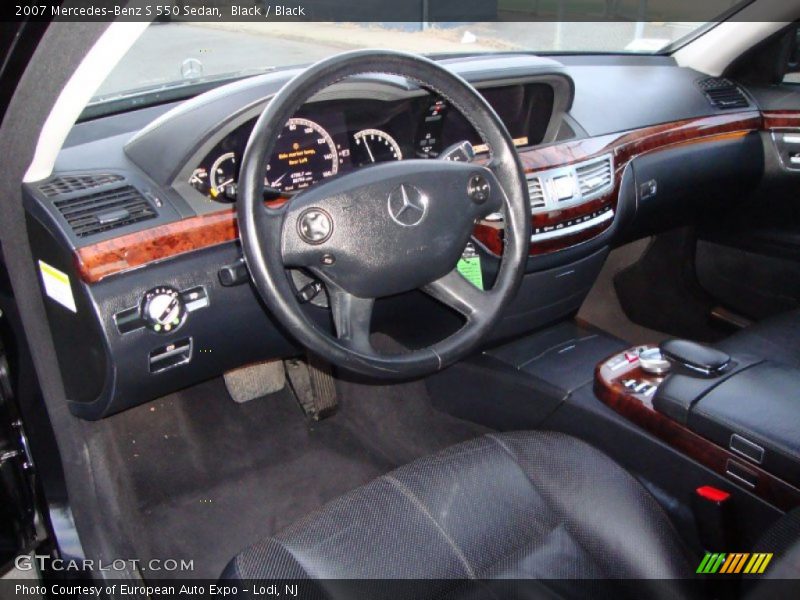 Black / Black 2007 Mercedes-Benz S 550 Sedan