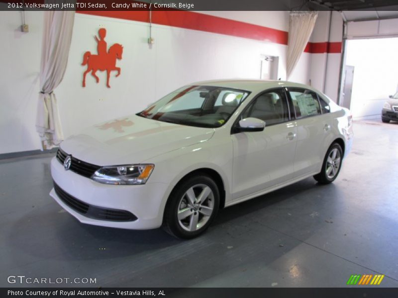 Candy White / Cornsilk Beige 2012 Volkswagen Jetta TDI Sedan