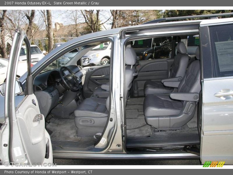 Slate Green Metallic / Gray 2007 Honda Odyssey EX-L