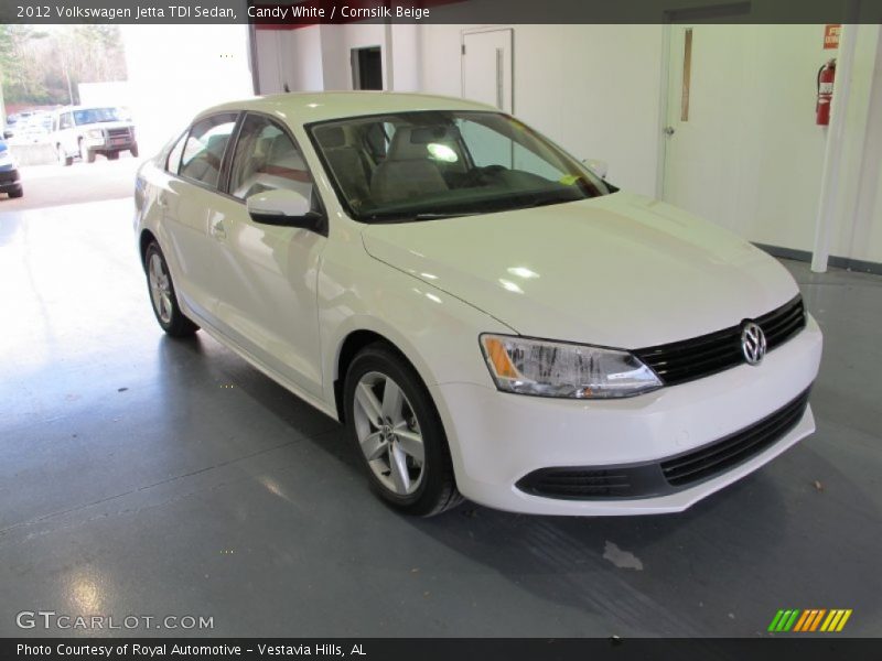 Candy White / Cornsilk Beige 2012 Volkswagen Jetta TDI Sedan