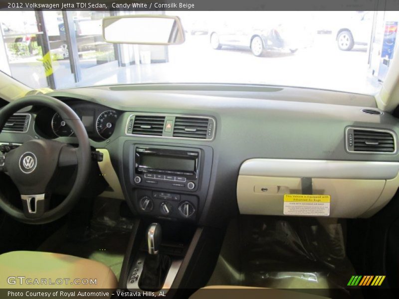 Candy White / Cornsilk Beige 2012 Volkswagen Jetta TDI Sedan