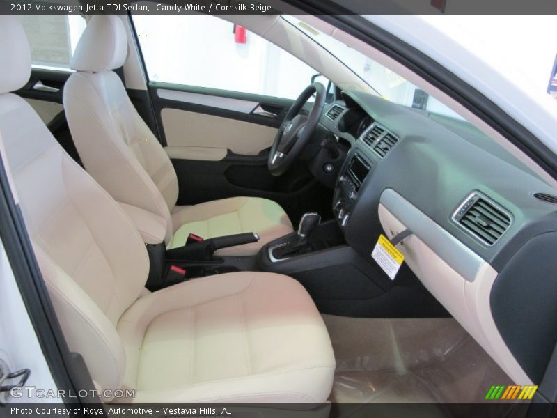 Candy White / Cornsilk Beige 2012 Volkswagen Jetta TDI Sedan