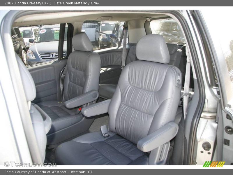Slate Green Metallic / Gray 2007 Honda Odyssey EX-L
