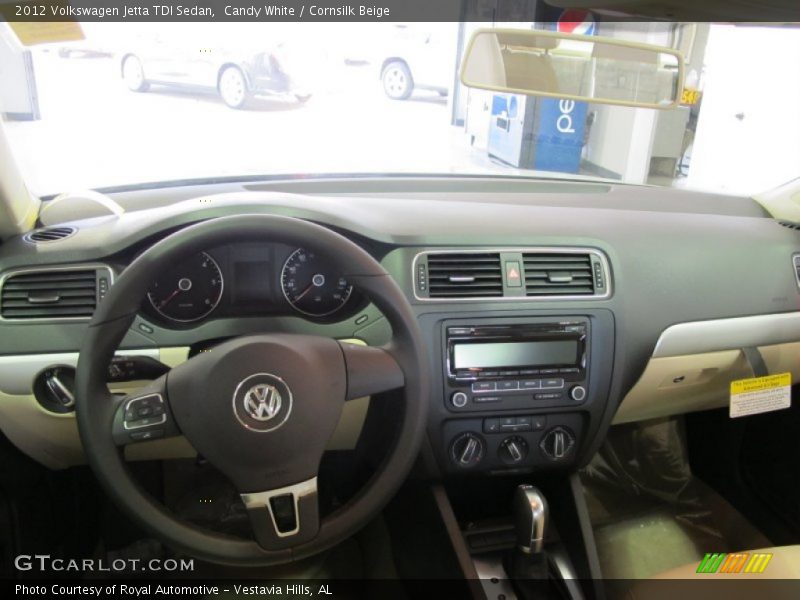 Candy White / Cornsilk Beige 2012 Volkswagen Jetta TDI Sedan