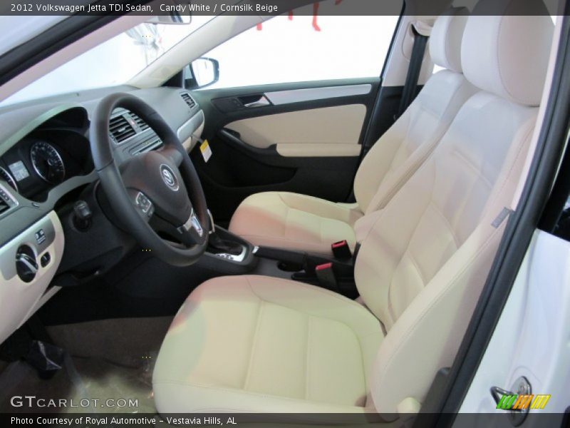 Candy White / Cornsilk Beige 2012 Volkswagen Jetta TDI Sedan