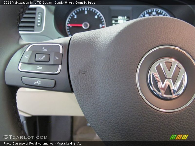 Candy White / Cornsilk Beige 2012 Volkswagen Jetta TDI Sedan