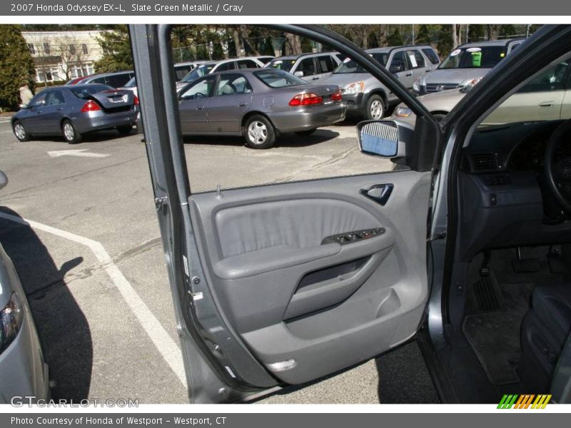 Slate Green Metallic / Gray 2007 Honda Odyssey EX-L