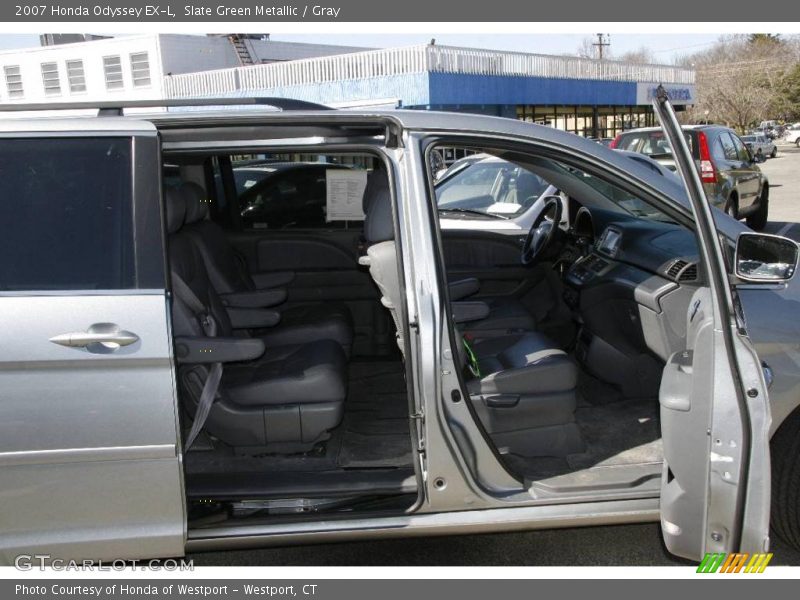 Slate Green Metallic / Gray 2007 Honda Odyssey EX-L