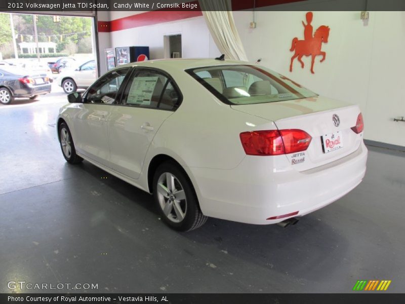 Candy White / Cornsilk Beige 2012 Volkswagen Jetta TDI Sedan