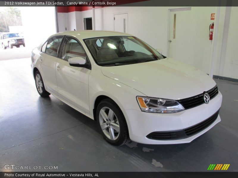 Candy White / Cornsilk Beige 2012 Volkswagen Jetta TDI Sedan