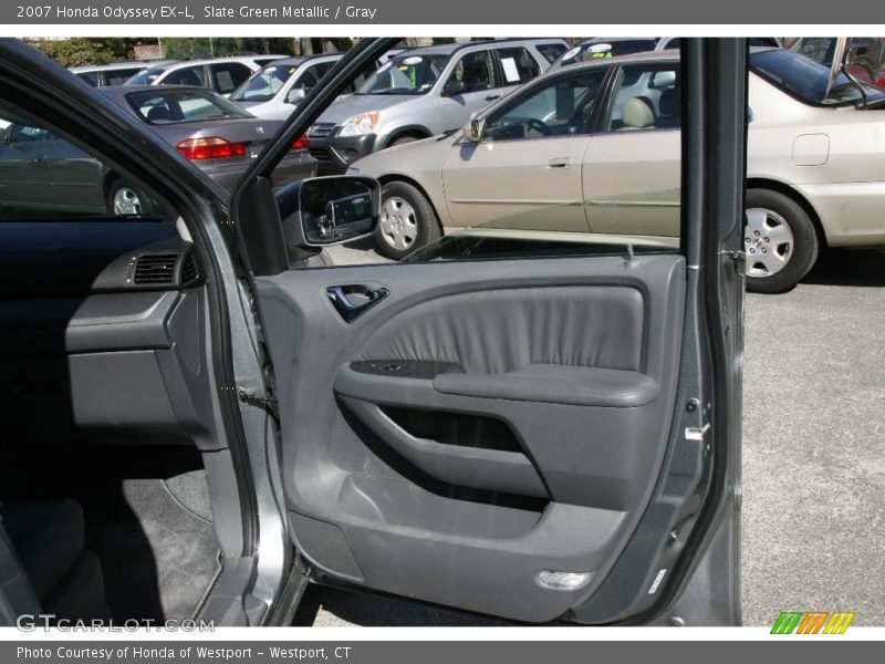 Slate Green Metallic / Gray 2007 Honda Odyssey EX-L