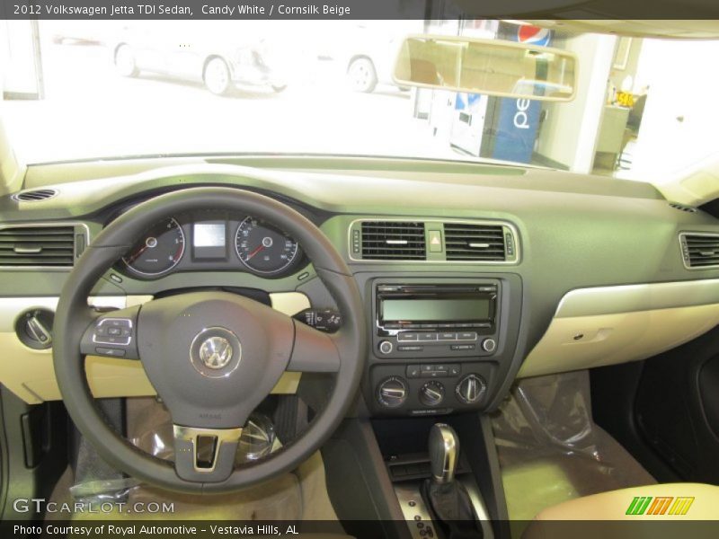 Candy White / Cornsilk Beige 2012 Volkswagen Jetta TDI Sedan