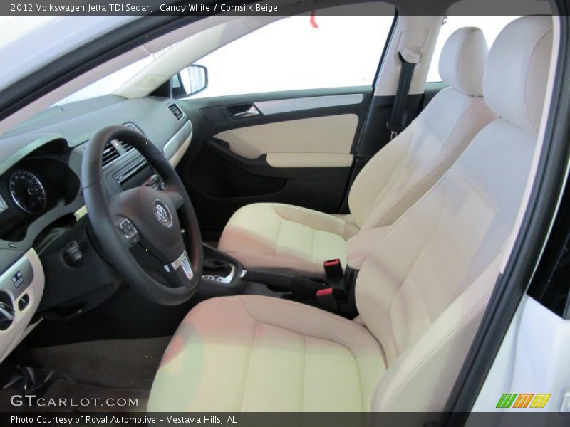 Candy White / Cornsilk Beige 2012 Volkswagen Jetta TDI Sedan