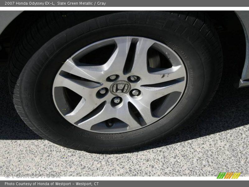 Slate Green Metallic / Gray 2007 Honda Odyssey EX-L