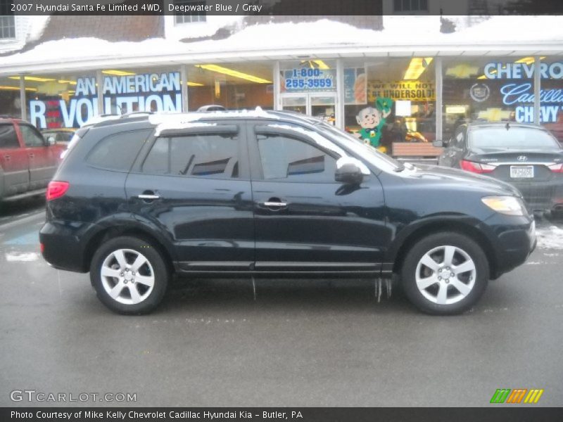 Deepwater Blue / Gray 2007 Hyundai Santa Fe Limited 4WD