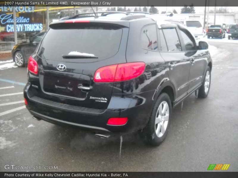 Deepwater Blue / Gray 2007 Hyundai Santa Fe Limited 4WD