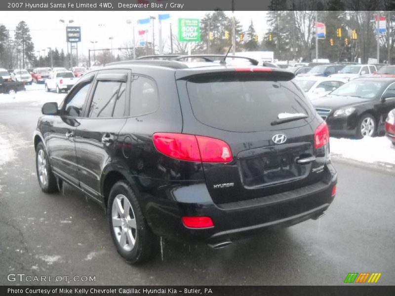 Deepwater Blue / Gray 2007 Hyundai Santa Fe Limited 4WD