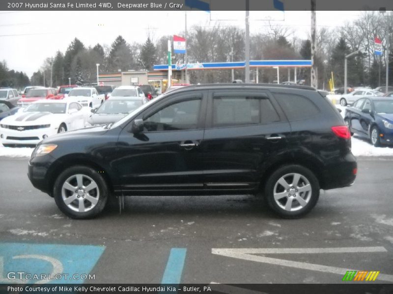 Deepwater Blue / Gray 2007 Hyundai Santa Fe Limited 4WD