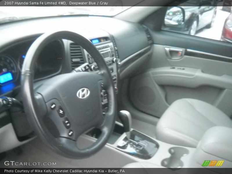 Deepwater Blue / Gray 2007 Hyundai Santa Fe Limited 4WD