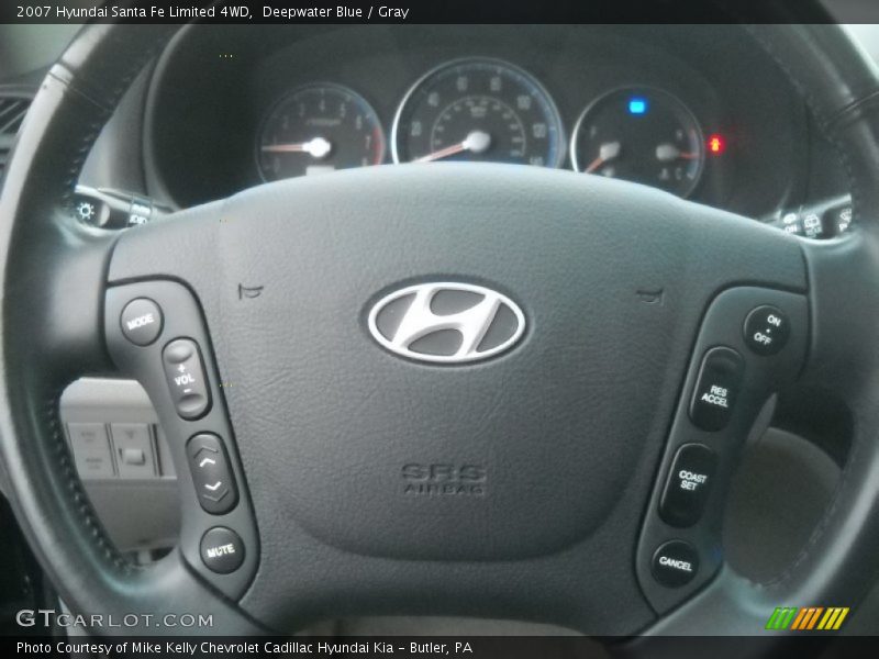 Deepwater Blue / Gray 2007 Hyundai Santa Fe Limited 4WD