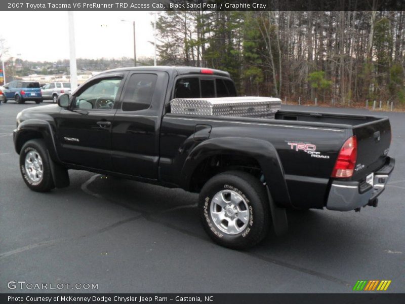Black Sand Pearl / Graphite Gray 2007 Toyota Tacoma V6 PreRunner TRD Access Cab