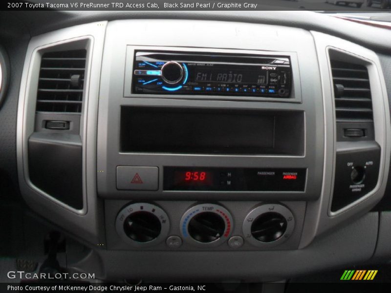 Black Sand Pearl / Graphite Gray 2007 Toyota Tacoma V6 PreRunner TRD Access Cab