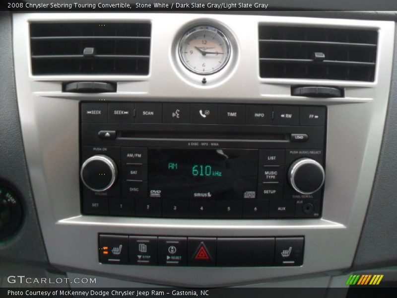 Stone White / Dark Slate Gray/Light Slate Gray 2008 Chrysler Sebring Touring Convertible