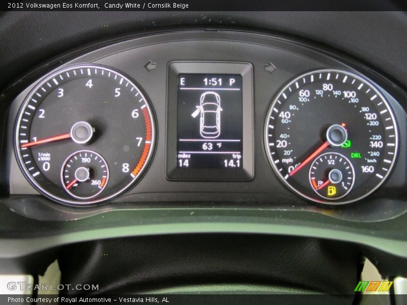 Candy White / Cornsilk Beige 2012 Volkswagen Eos Komfort