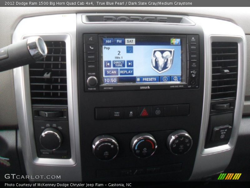 True Blue Pearl / Dark Slate Gray/Medium Graystone 2012 Dodge Ram 1500 Big Horn Quad Cab 4x4