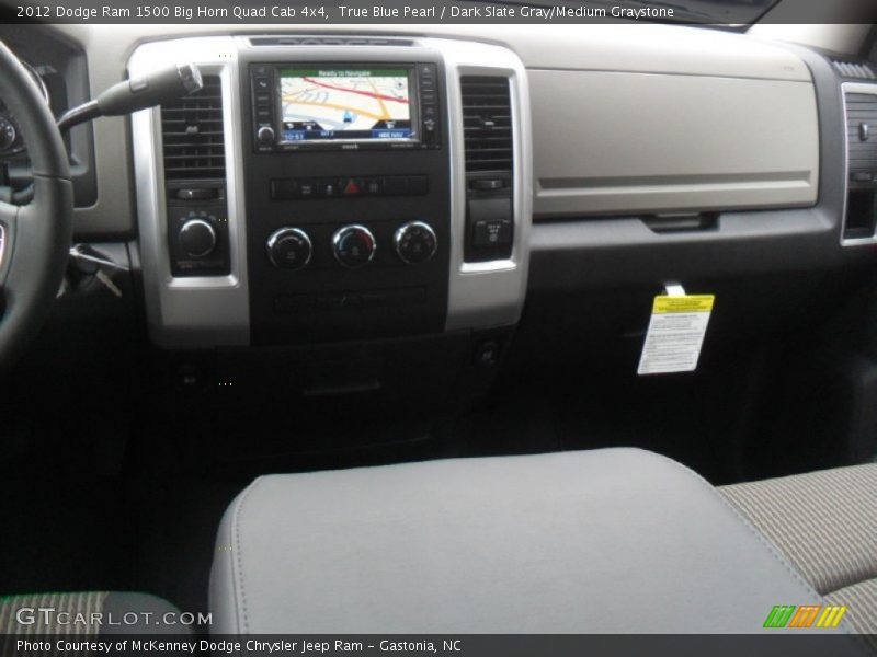 True Blue Pearl / Dark Slate Gray/Medium Graystone 2012 Dodge Ram 1500 Big Horn Quad Cab 4x4