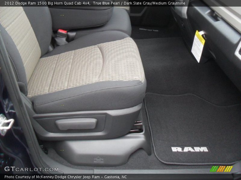 True Blue Pearl / Dark Slate Gray/Medium Graystone 2012 Dodge Ram 1500 Big Horn Quad Cab 4x4