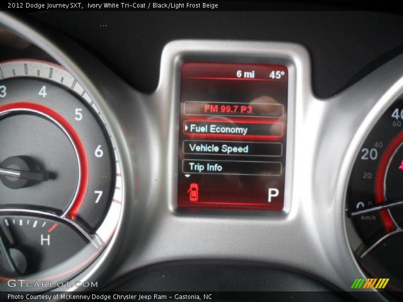 Ivory White Tri-Coat / Black/Light Frost Beige 2012 Dodge Journey SXT