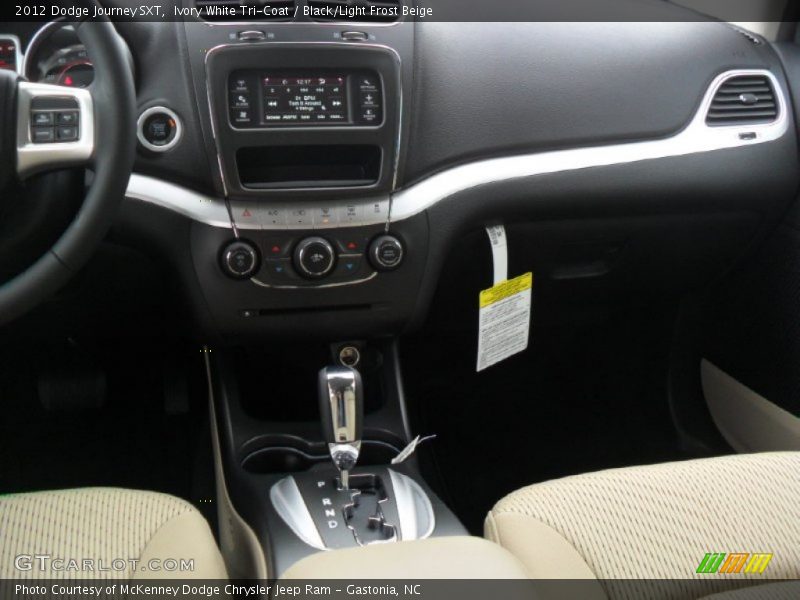 Ivory White Tri-Coat / Black/Light Frost Beige 2012 Dodge Journey SXT