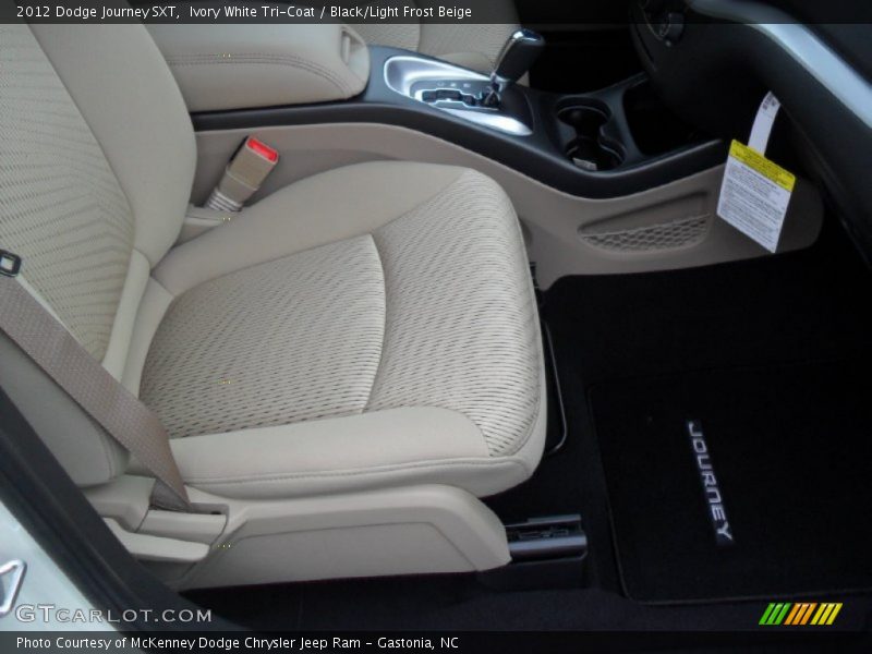 Ivory White Tri-Coat / Black/Light Frost Beige 2012 Dodge Journey SXT