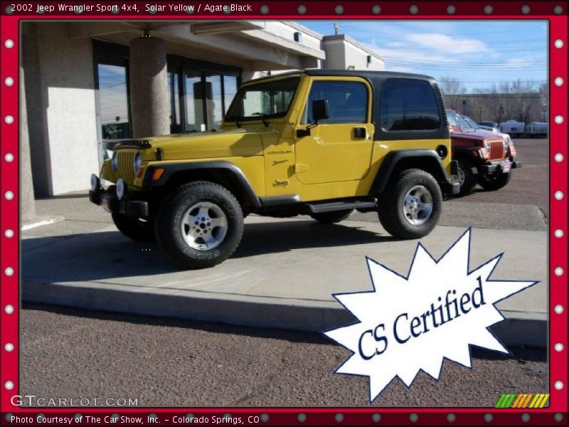 Solar Yellow / Agate Black 2002 Jeep Wrangler Sport 4x4