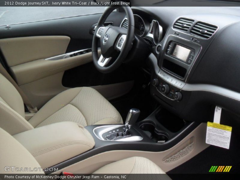 Ivory White Tri-Coat / Black/Light Frost Beige 2012 Dodge Journey SXT