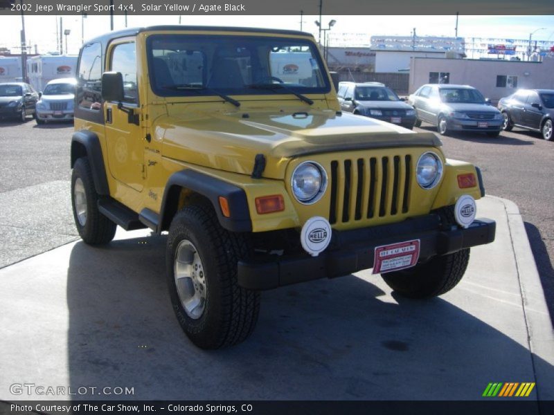 Solar Yellow / Agate Black 2002 Jeep Wrangler Sport 4x4