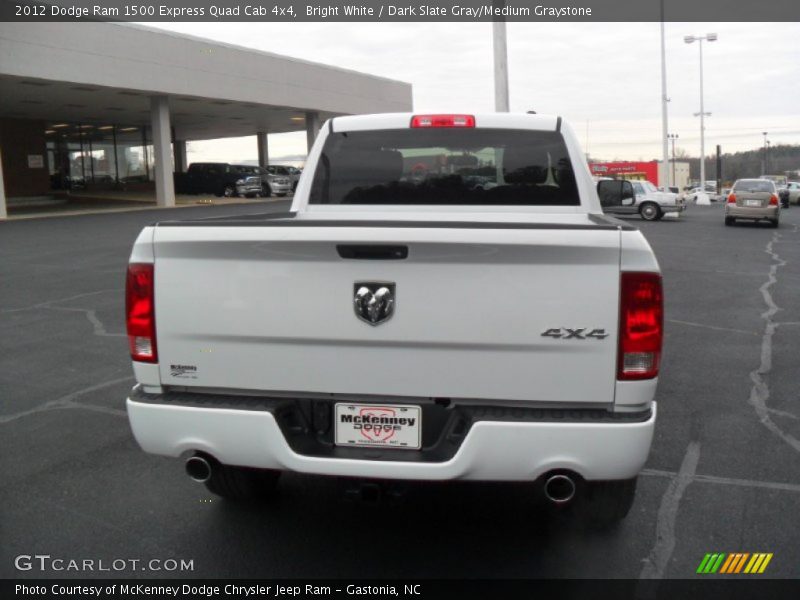 Bright White / Dark Slate Gray/Medium Graystone 2012 Dodge Ram 1500 Express Quad Cab 4x4