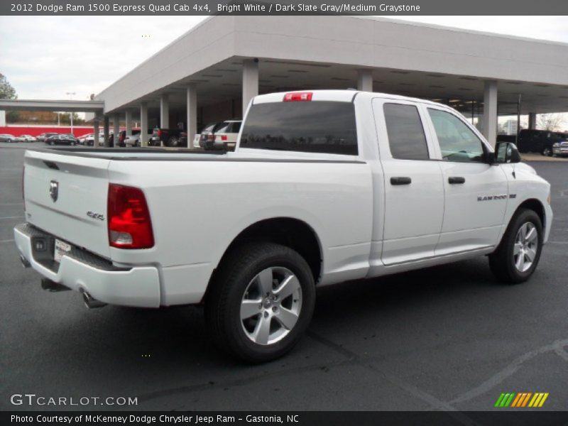 Bright White / Dark Slate Gray/Medium Graystone 2012 Dodge Ram 1500 Express Quad Cab 4x4