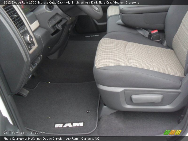 Bright White / Dark Slate Gray/Medium Graystone 2012 Dodge Ram 1500 Express Quad Cab 4x4