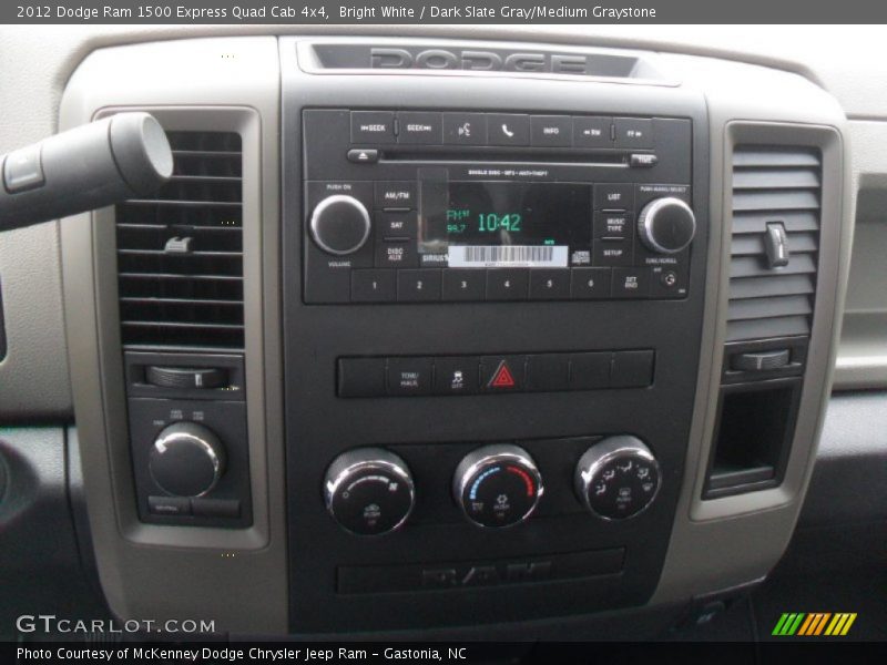 Bright White / Dark Slate Gray/Medium Graystone 2012 Dodge Ram 1500 Express Quad Cab 4x4