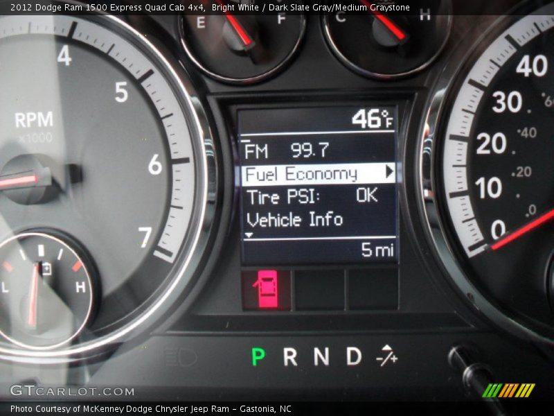 Bright White / Dark Slate Gray/Medium Graystone 2012 Dodge Ram 1500 Express Quad Cab 4x4