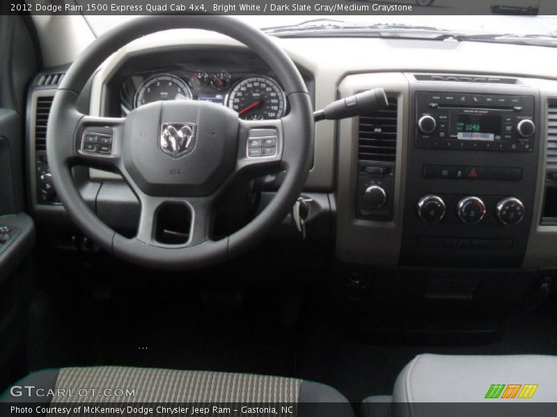 Bright White / Dark Slate Gray/Medium Graystone 2012 Dodge Ram 1500 Express Quad Cab 4x4