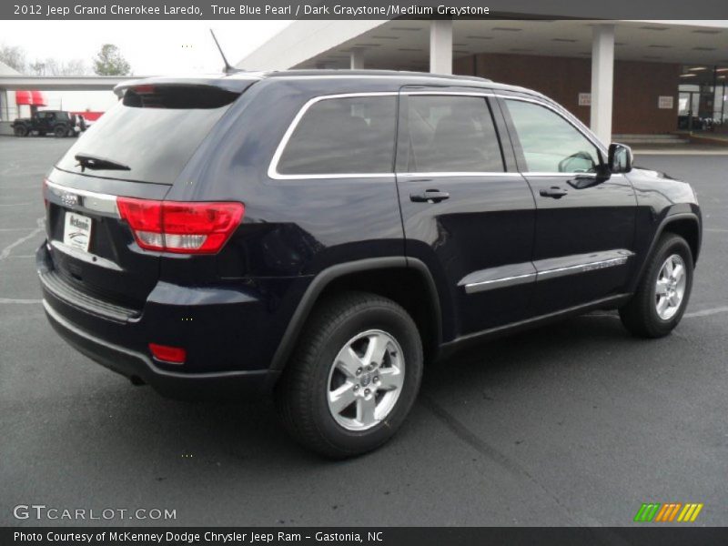 True Blue Pearl / Dark Graystone/Medium Graystone 2012 Jeep Grand Cherokee Laredo